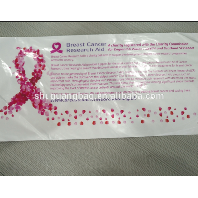 Plastic printed charity donation bags for clothes